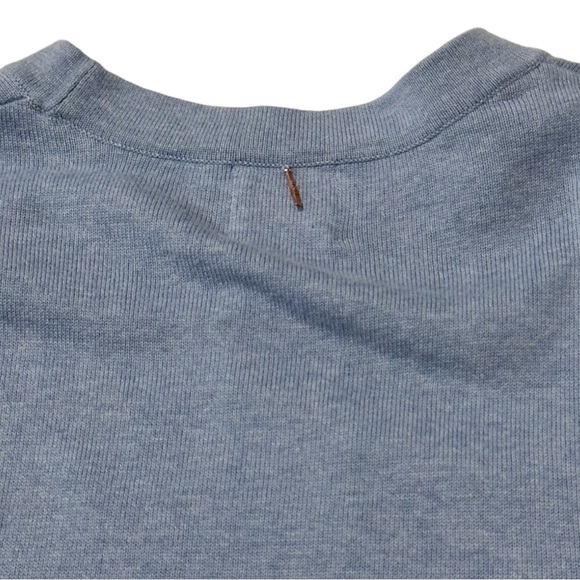 MISA‎ Los Angeles Kali Puff-Shoulder Sweater, Cotton/Cashmere, Blue, Size M - Picture 11 of 13